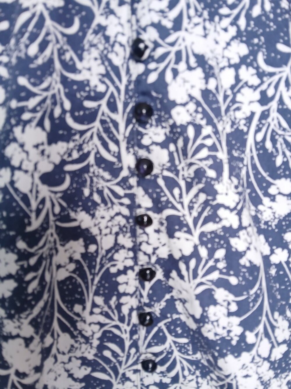Jane Blue By Puli Short Sleeve Button Down Floral Blouse Size Large - Picture 2 of 7